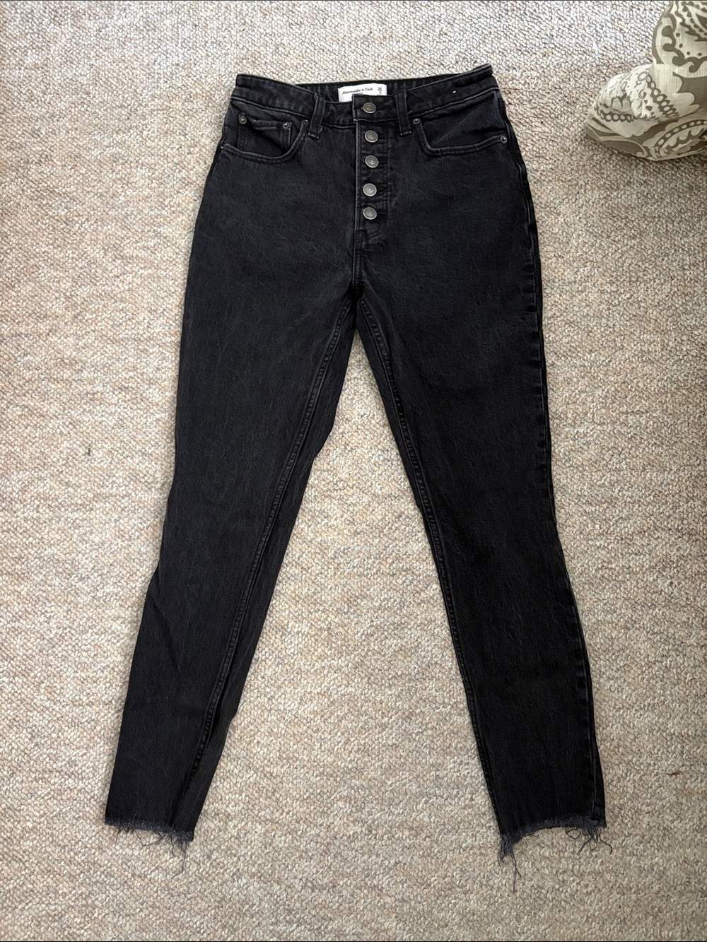 Abercrombie and fitch high-Waisted Black Button-Fly Women’s Jeans